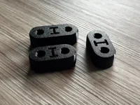 Two H-shaped hangers 30mm & 40mm spacing and 20mm thick