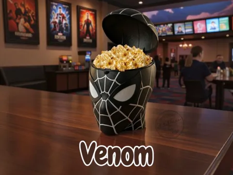 Soporte: Spiderman PopCorn Bucket - VENOM VERSION — referencia de MakerWorld