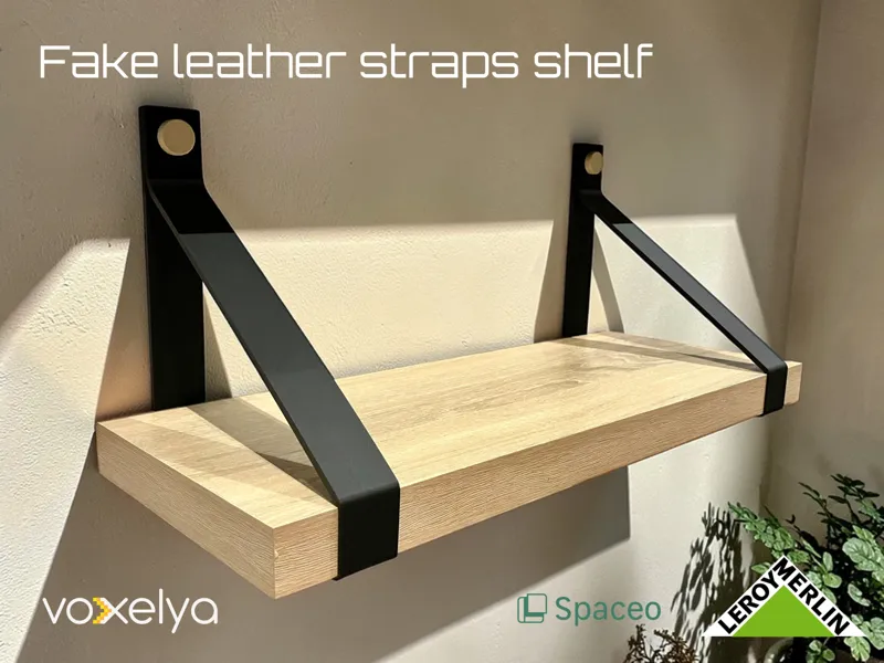 Fake leather straps for Spaceo shelf
