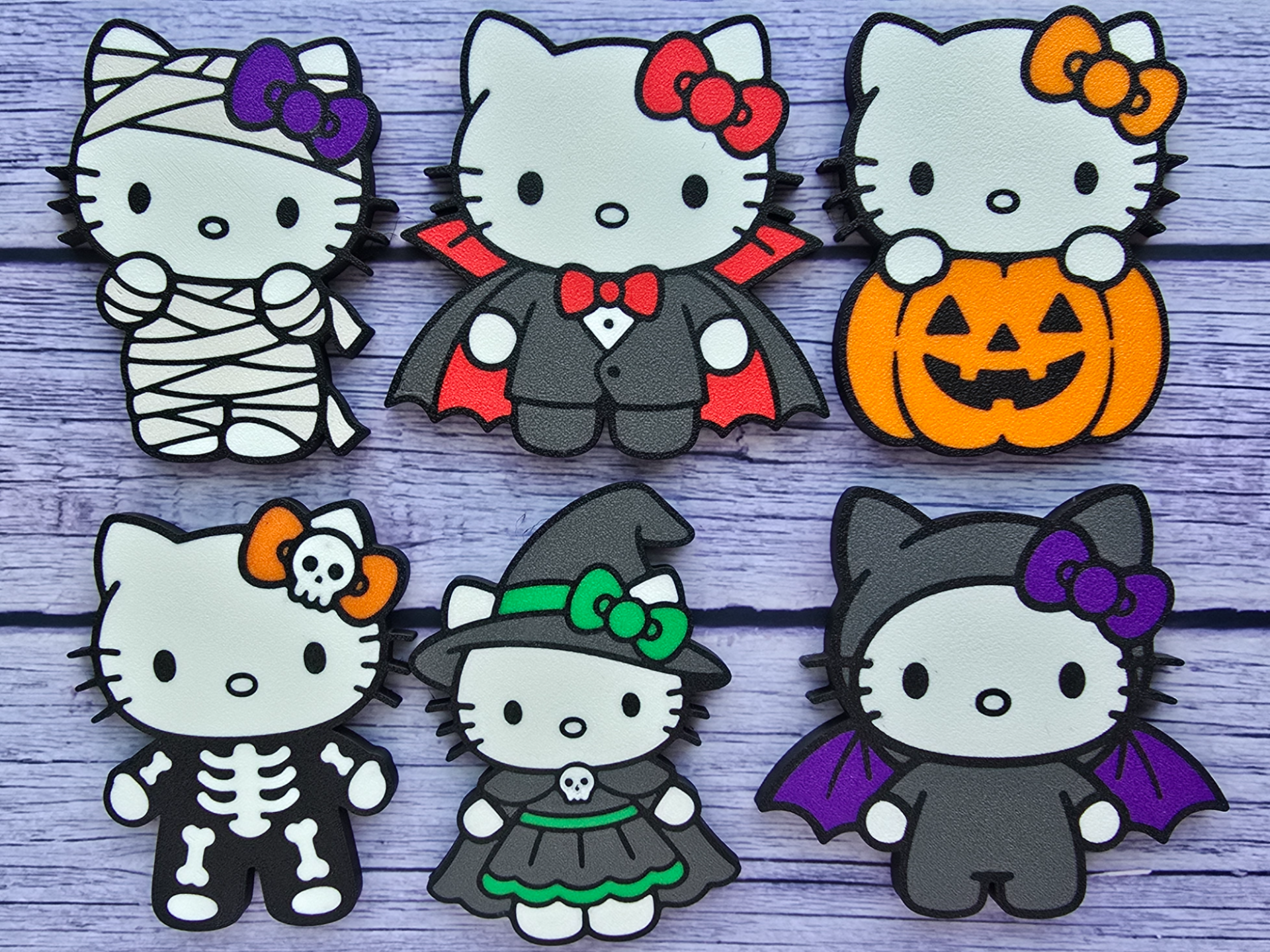 Hello Kitty Halloween Magnets + Keychains - 1
