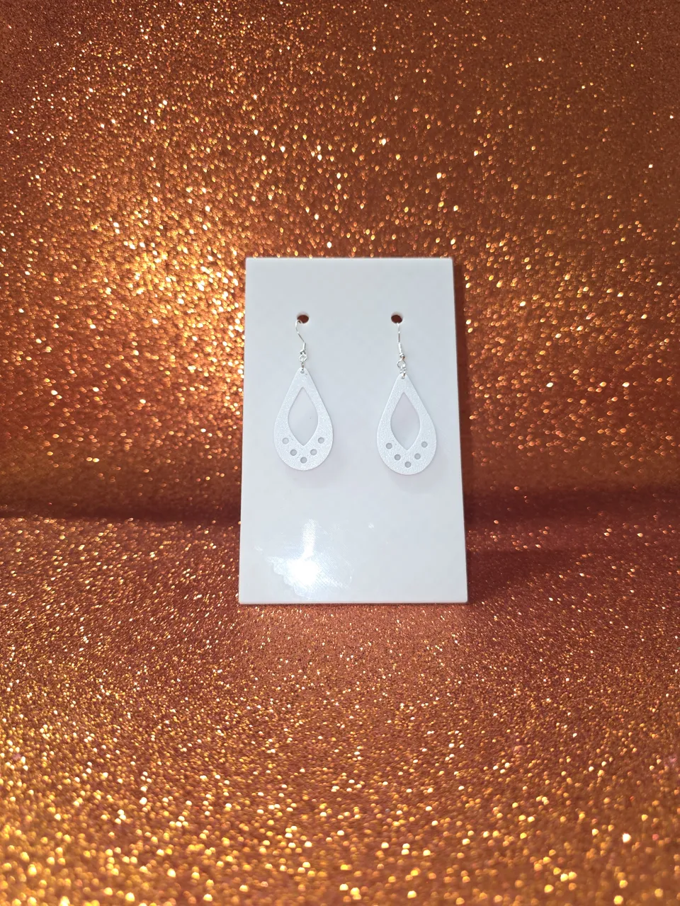 Boho teardrop cutout earrings view 2