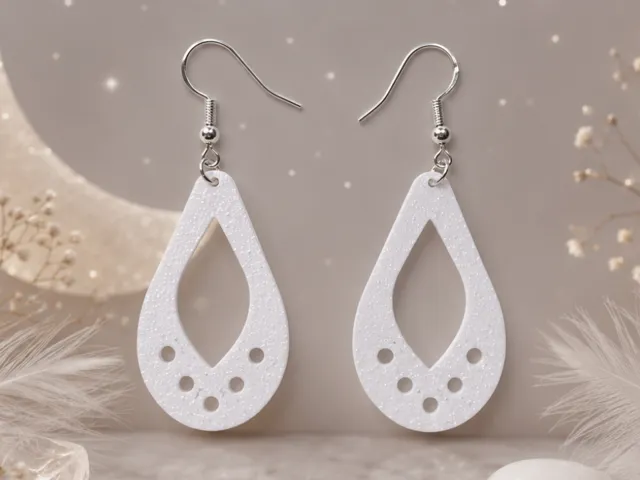 Boho teardrop cutout earrings