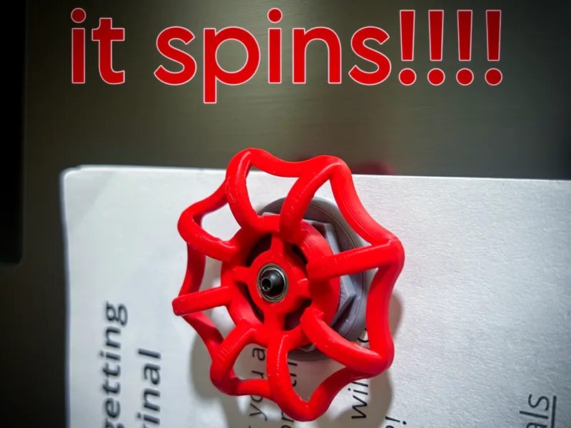 Spinning Fidget Valve Knob Fridge Magnet
