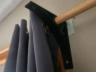 Blackout Curtain Rod Holder & shelf bracket