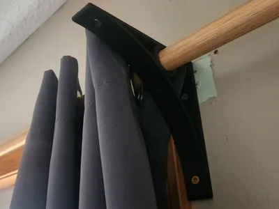 Blackout Curtain Rod Holder & shelf bracket