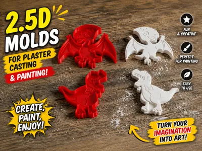 Plaster Molds for Kids Painting – Dino Edition