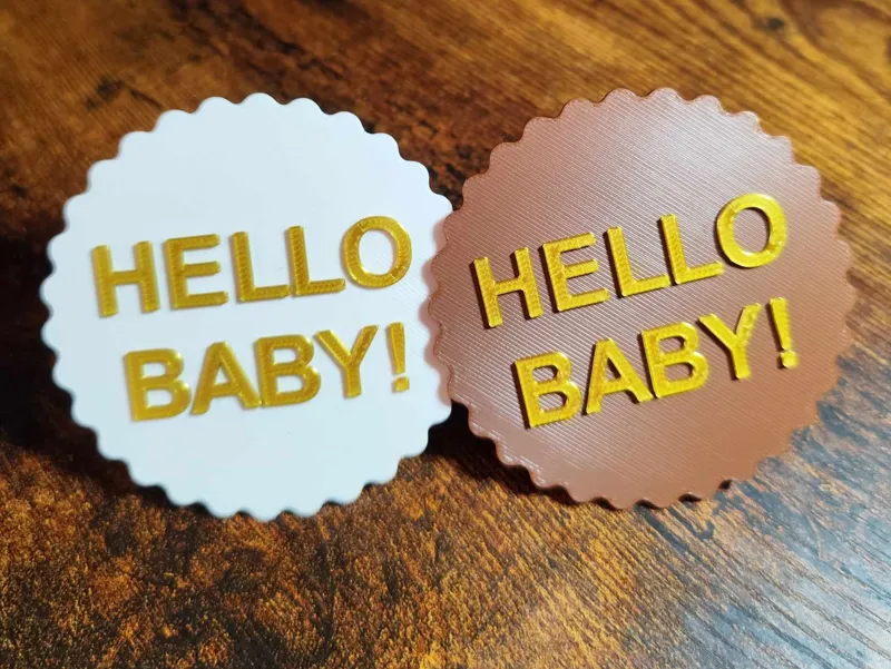 Cake topper Hello Baby