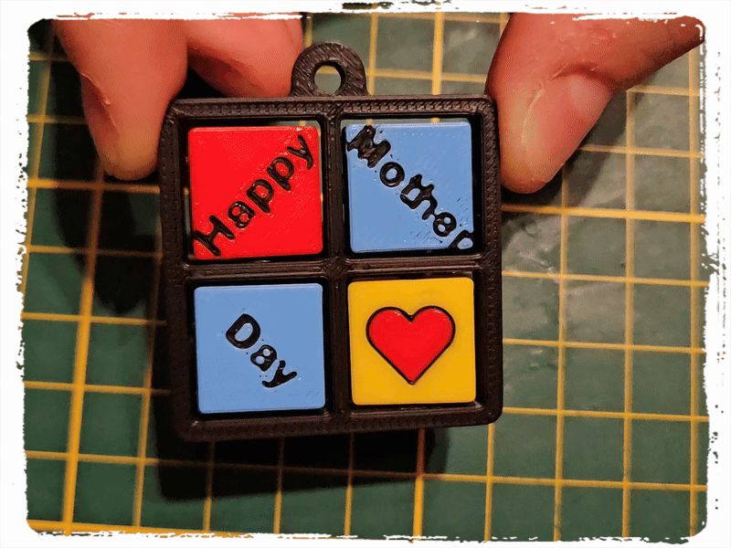 Print In Place : Happy Mother's Day keychain