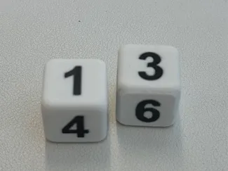 Digit Dice (1 to 6) Zahlenwürfel