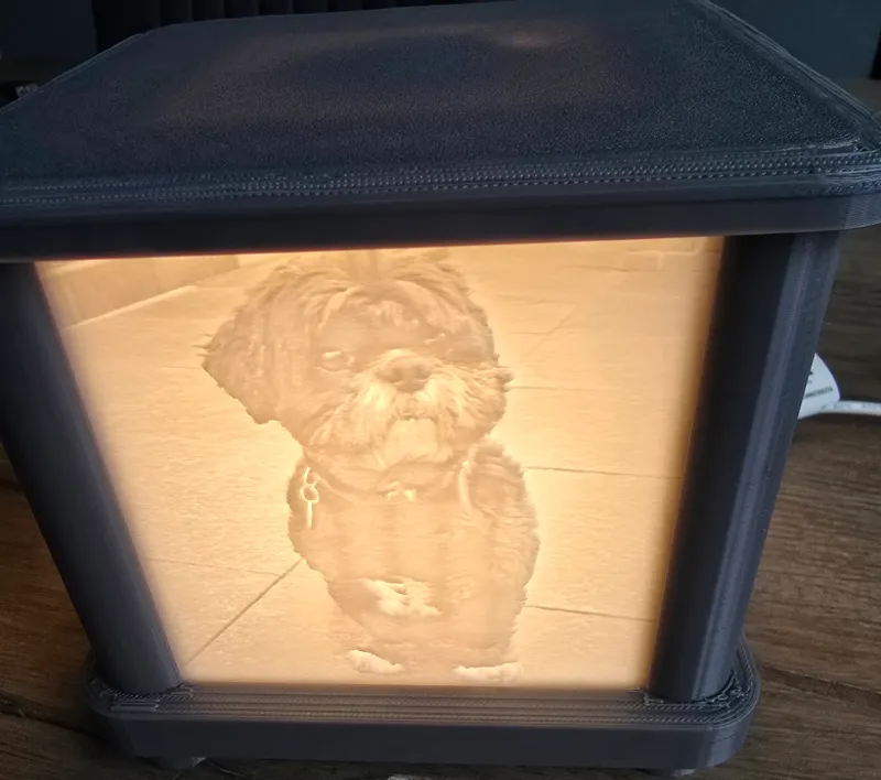 Lithophane Lamp  four sides photo