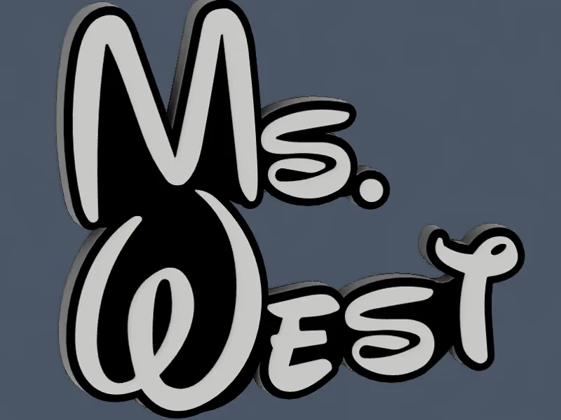 Teacher Name Plate (Ms. West)