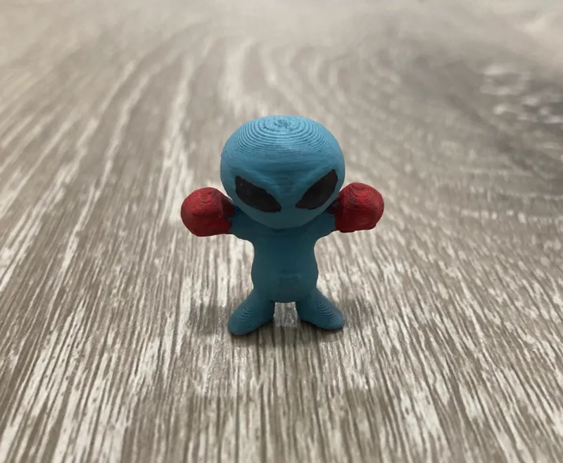 Mini Alien with Boxing Gloves!