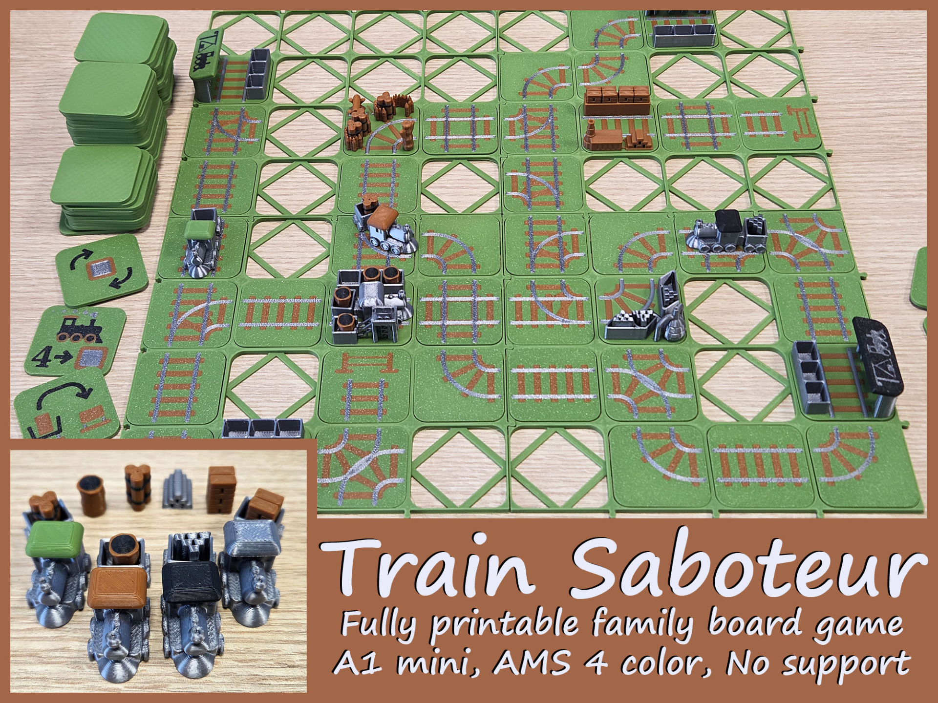 Train Saboteur the Board Game (Fully Printable)