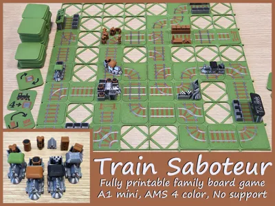 Train Saboteur the Board Game (Fully Printable)