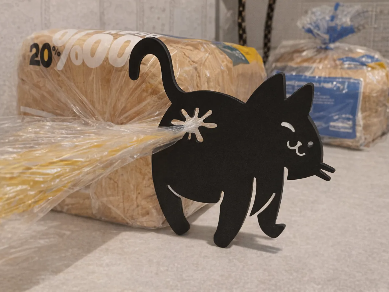 Katzenclip für Brotverpackungen