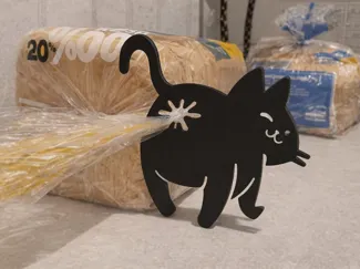 Katzenclip für Brotverpackungen