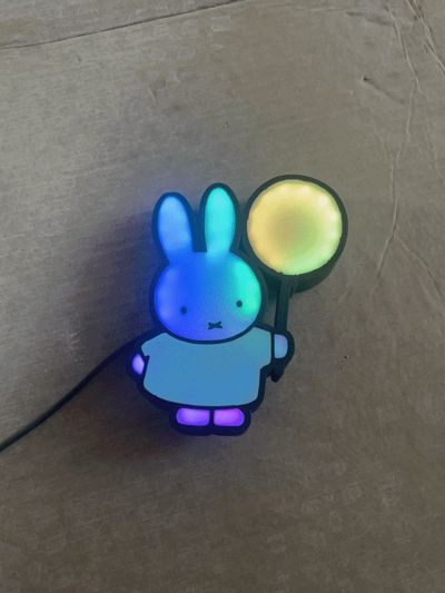 Miffy Bunny Light Box Night Light LED Ambient Light