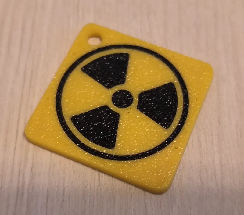 Radioactive keychain