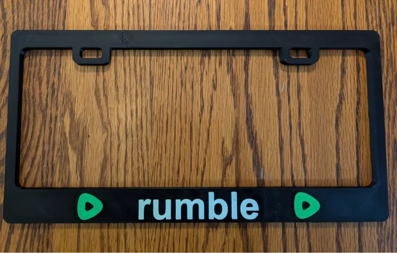 Rumble License Plate Frame