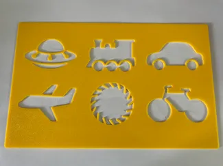 Easy Traffic Coloring Stencil for Kids: Traffic