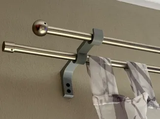 Gardinenhalterung 2fach Ersatz für Edelstahlhalter