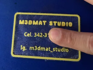 Biglietto da visita personalizzabile su tessuto