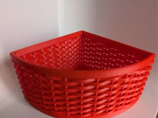 Woven Basket Quarter Circle 137mmx84mm