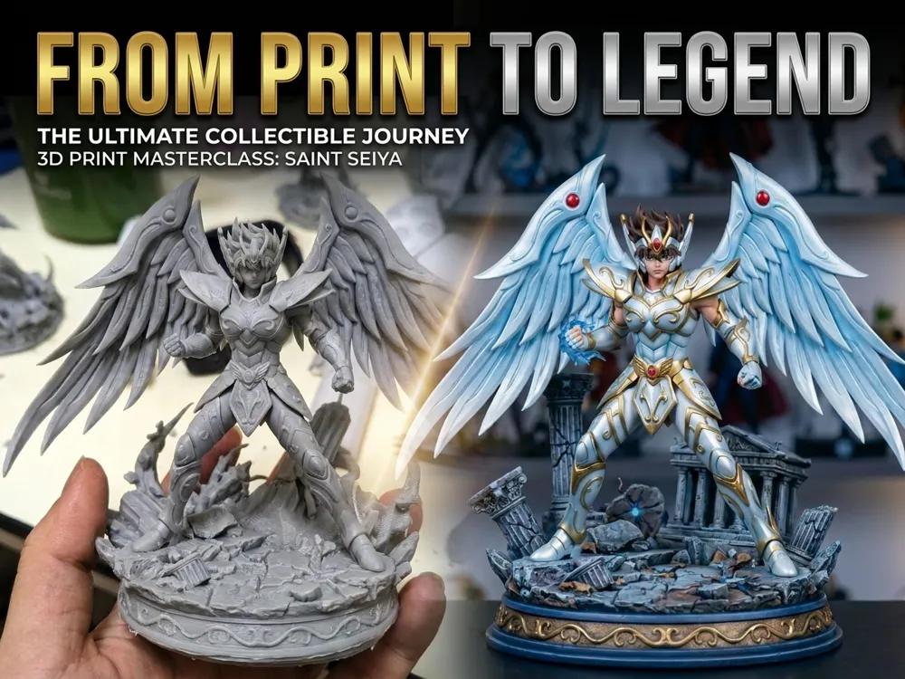Modelo para impresión 3D: SAINT SEIYA , PEGASO, ARMADURA DIVINA. Referencia del modelo original.