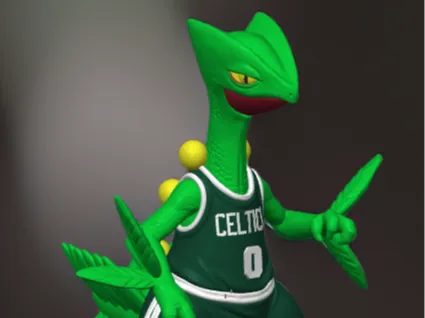 Sceptile in Boston Celtics Jersey
