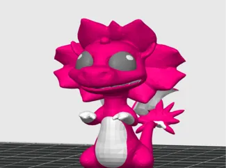 Cute Rose Flower Heart Dragon for Valentine’s Day