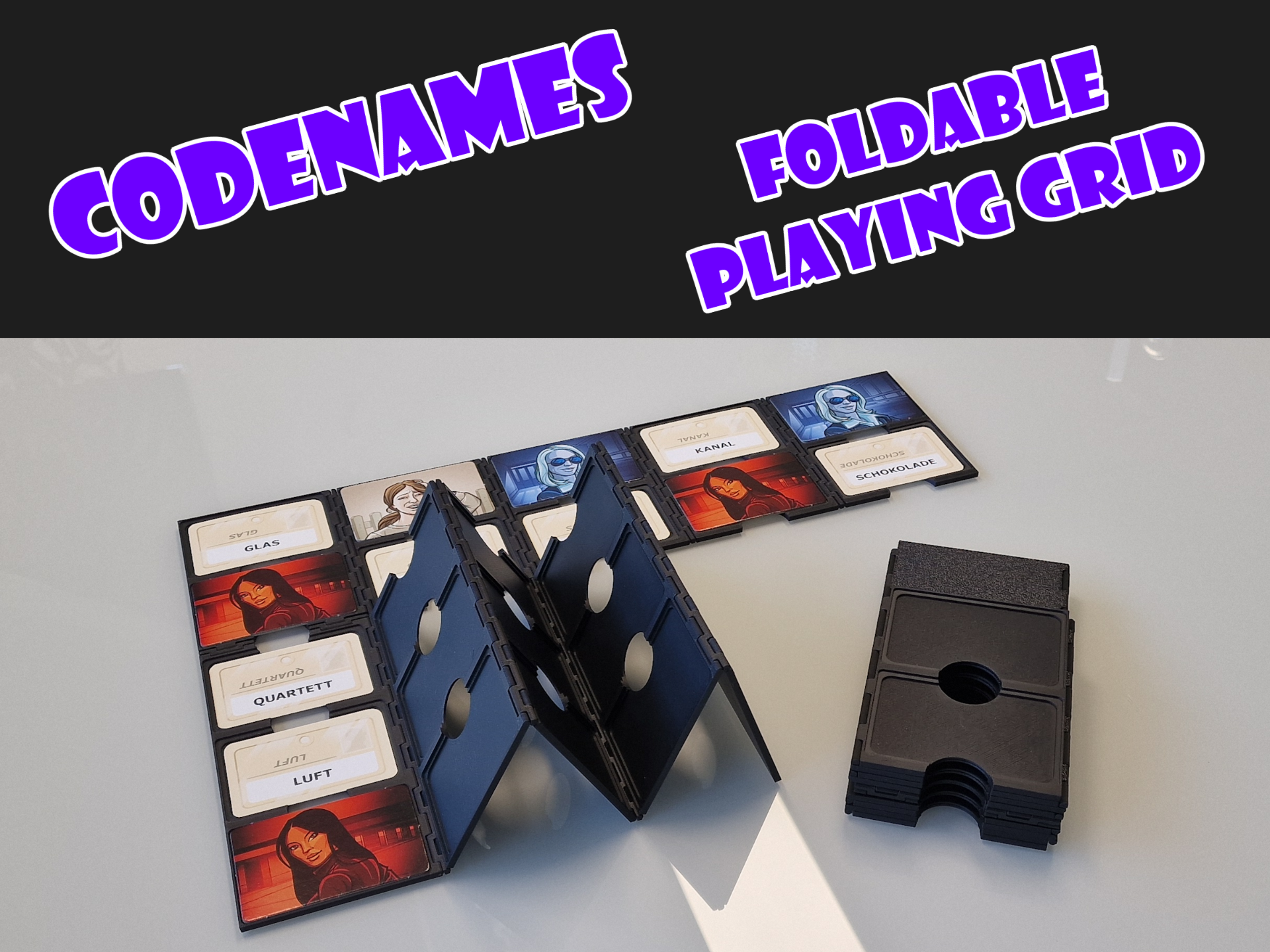 Miniatura 1 do modelo 3D Codenames - Foldable Playing Grid
