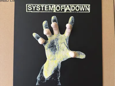 System of a Down album cover HueForge with fingers