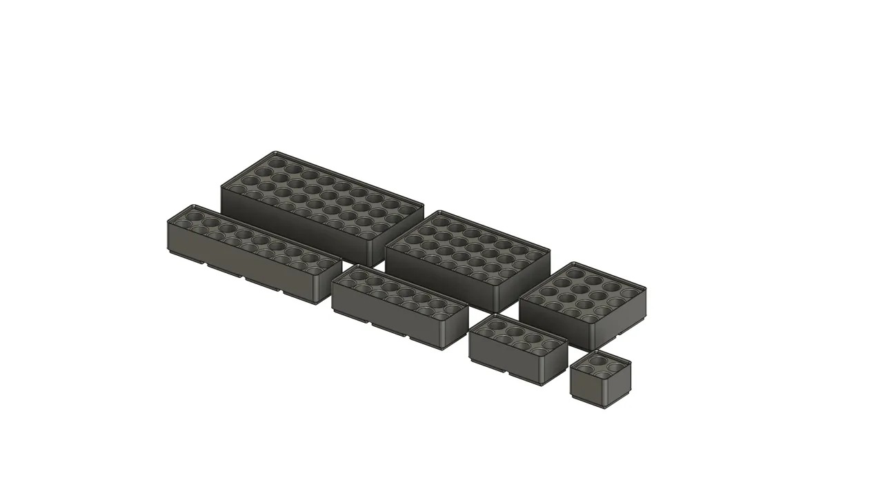 Gridfinity Universal AA/AAA Battery Holder view 3