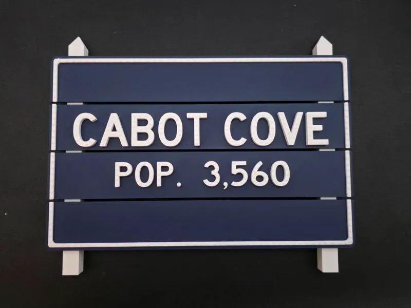 Cabot Cove Replica Sign 