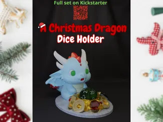 A Christmas Dragon Dice Holder