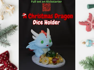 A Christmas Dragon Dice Holder