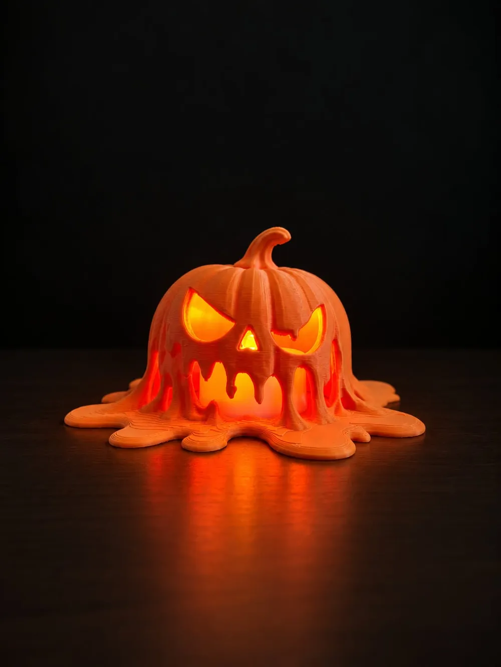 Melting Pumpkin Halloween Decoration Tealight - Free 3D Print Model ...