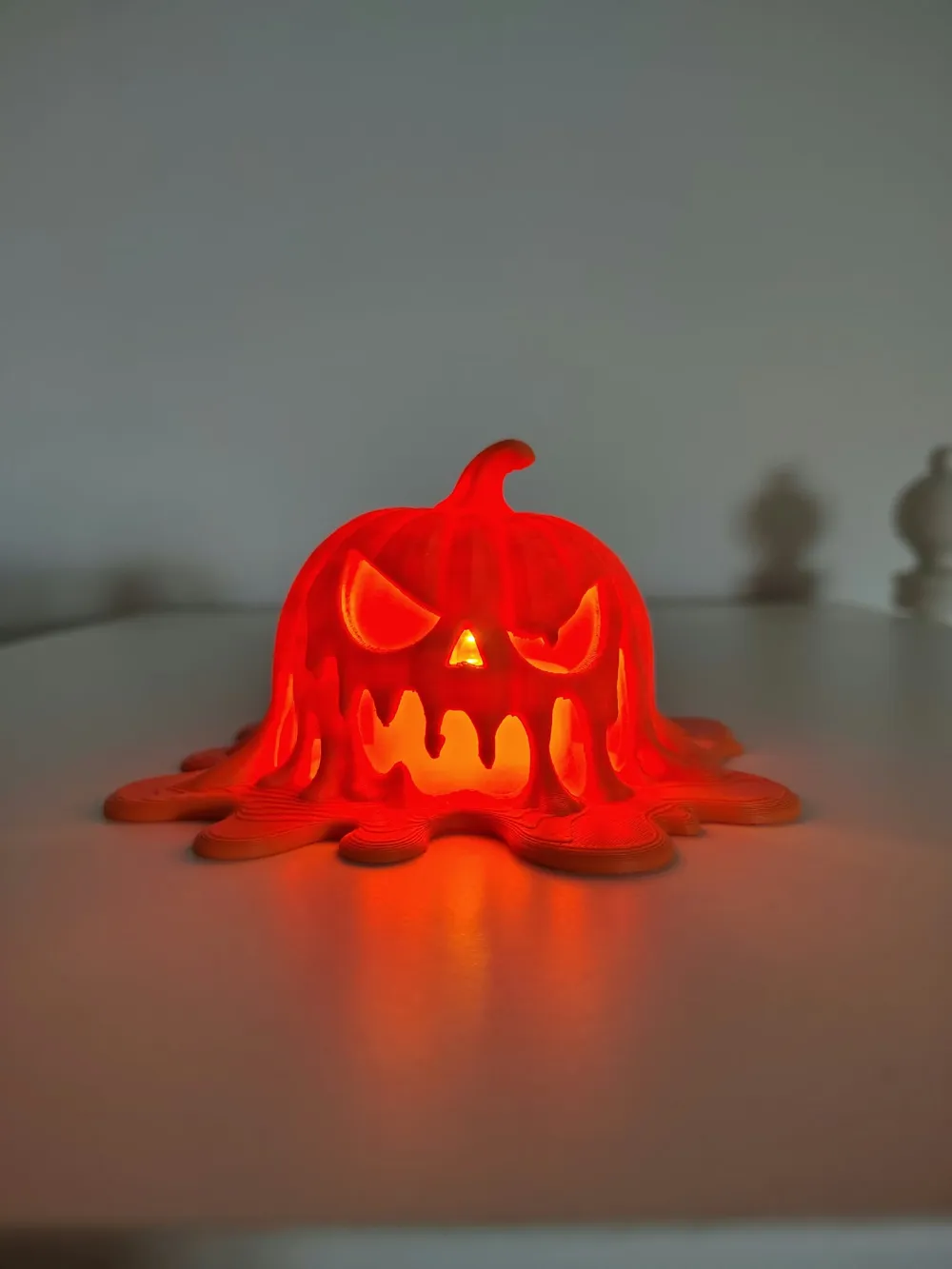 Melting Pumpkin Halloween Decoration Tealight - Free 3D Print Model ...