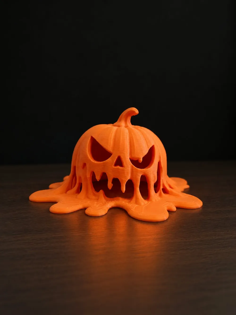 Melting Pumpkin Halloween Decoration Tealight - Free 3D Print Model ...
