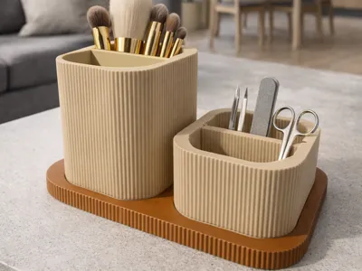 Minimalist desk organizer - designer storage set