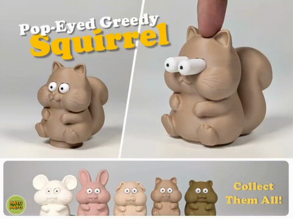 Pop-Eyed Greedy Squirrel 3D model