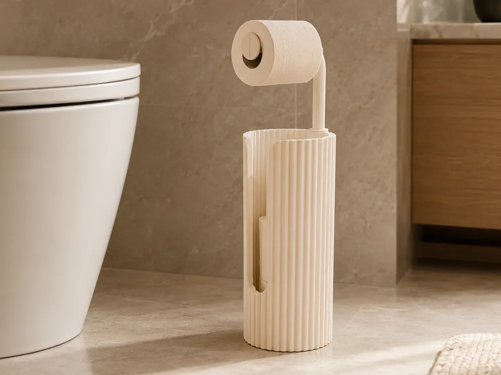 Organizador: Modern Toilet Paper Holder & Storage Stand. Referencia del modelo original.