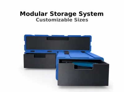 Parametric Print-in-Place Modular Drawer Organizer