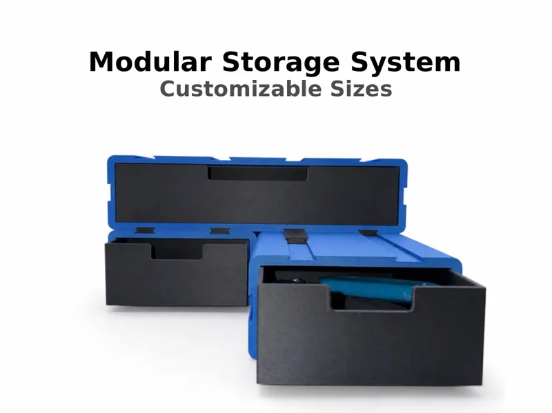 Parametric Print-in-Place Modular Drawer Organizer