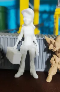 Figurine ouvrière avec caisse à outils — photo 9