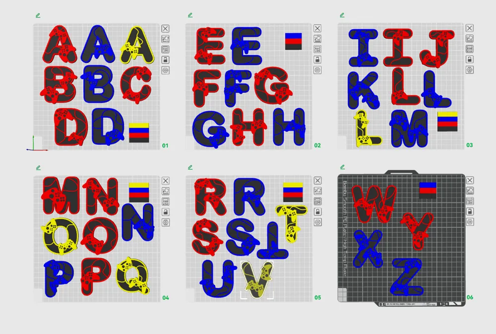 Game Controller Alphabet Letters - Free 3D Print Model - MakerWorld