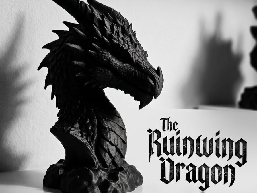 Ruinwing Dragon Bust – Detailed Fantasy Dragon 