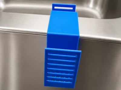 Sink Divider Sponge Holder -Dual Basin Clip-On
