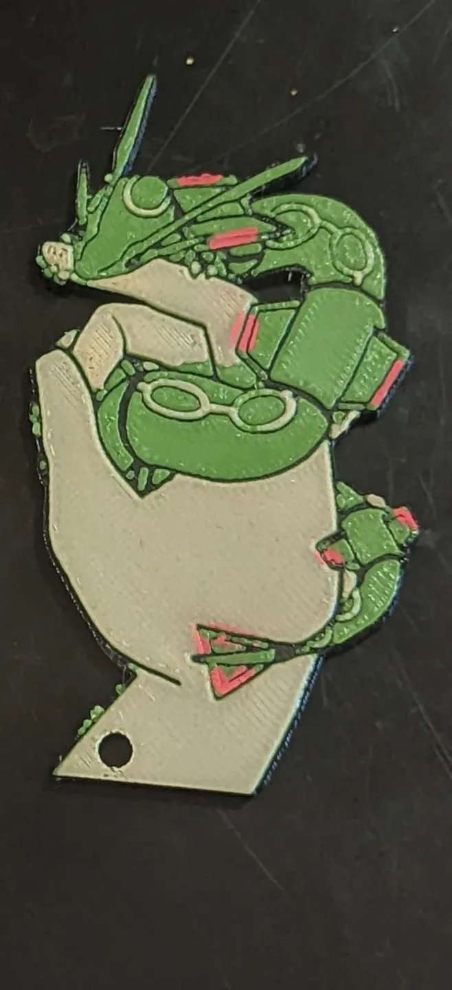 Handheld Rayquaza Keychain
