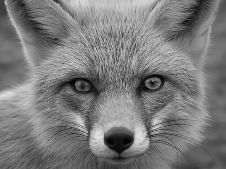 Fox Close-Up Portrait -- hueforge